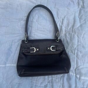 90s Tommy Hilfiger brown mini shoulder bag with sliver hardware no flaws